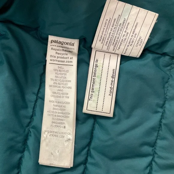 Patagonia Boys Down Sweater Sz L - Picture 7 of 7